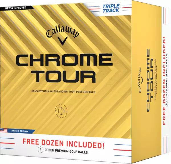 Callaway 2024 Chrome Tour Triple Track Golf Balls - 4 Dozen