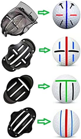 8 Pack Precision Golf Ball Marker, Upgrade Golf Accessories, 4 Golf Ball Marking Stencils and 4 Colors Golf Ball Markers, Golf Ball Line Marker Tool, Golf Ball Alignment and Identification Tool