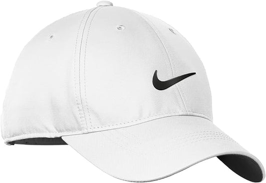 Nike Standard Golf Cap, White, Adjustable, One Size