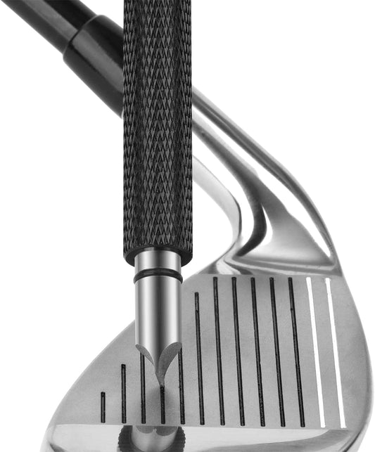 Bulex Golf Club Groove Sharpener, Re-Grooving Tool and Cleaner for Wedges & Irons - Generate Optimal Backspin - Suitable for U & V-Grooves