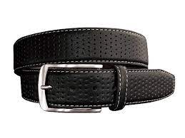 Snake Eyes Perforated Leather Stretch Belt