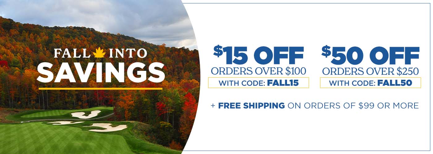 Global Golf - Fall Into Savings $15 or $50 off.