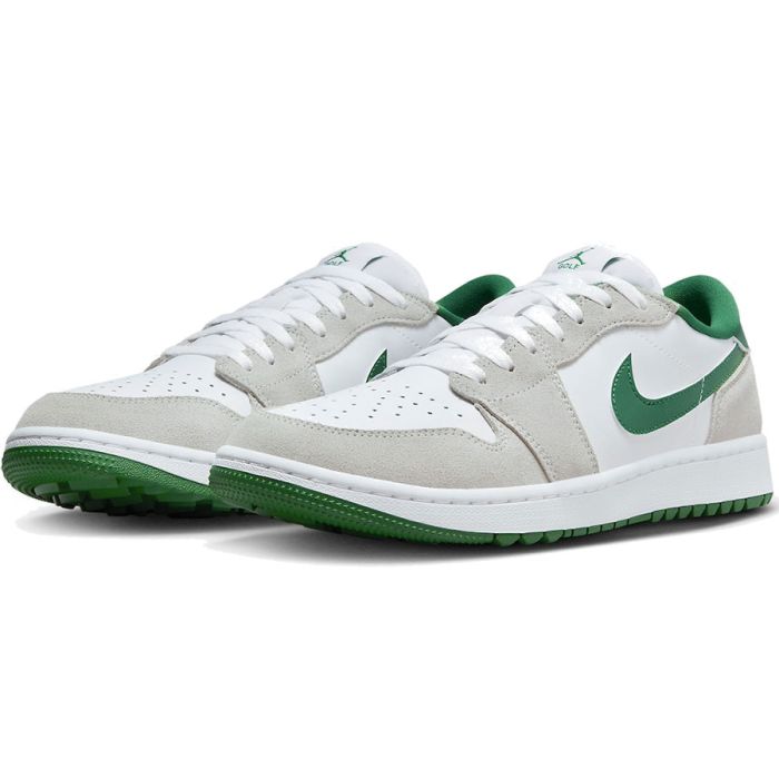 Nike Air Jordan 1 Low G Golf Shoes White/Pine Green/Smoke Grey