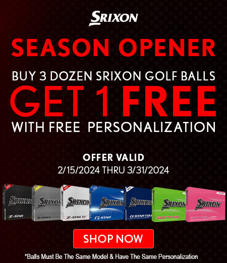 3 Dozen Srixon Balls, get 4th Free